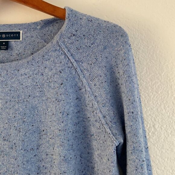 Karen Scott Size Small Light Blue HTHR Curve Hem Pullover Sweater - Picture 4 of 5